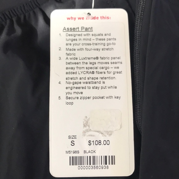 Lululemon Assert Pant Sz S - Picture 2 of 6